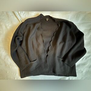 Talbots Black Wool Cardigan 3x petite